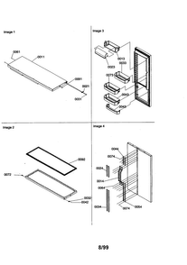 Door/trim/handles Diagram and Parts List for SZD26VE-P1315207WE  Amana Refrigerator