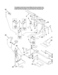 Manifold Parts Diagram and Parts List for JGR8890ADP21  Jenn-Air Range
