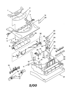 Nozzle Diagram and Parts List for 11630512000  Kenmore Upright Vacuum