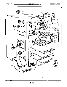 Freezer Compartment Diagram and Parts List for CRC24EA-3AI-5M75B  Magic Chef Refrigerator