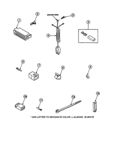 Power Cord/terminals Diagram and Parts List for LW2001W2-PLW2001W2A  Amana Washer