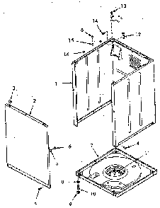 Front Panel, Cabinet And Base Diagram and Parts List for NA6621W33821  Speed Queen Washer