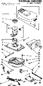 Base Assembly Diagram and Parts List for 11620690  Kenmore Canister Vacuum