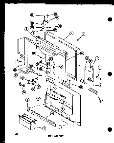 Upper Door Parts Diagram and Parts List for TC18D-P73500-25W  Amana Refrigerator
