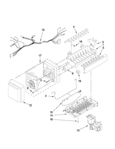 Icemaker Parts Diagram and Parts List for MFI2665XEB4  Maytag Refrigerator