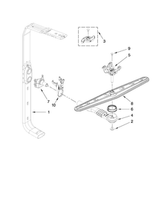 Upper Wash And Rinse Parts Diagram and Parts List for MDBH969AWB2  Maytag Dishwasher