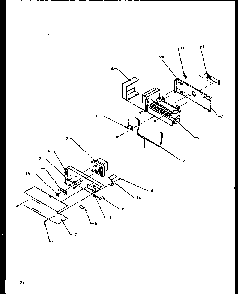 Ice Bucket And Ice Maker Diagram and Parts List for SXDE27NPL-P1162204WL  Amana Refrigerator