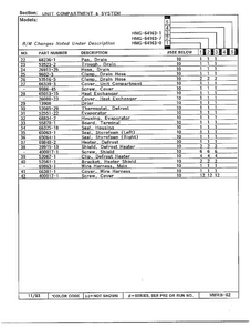 Unit Compartment And System Page 3 Diagram and Parts List for 64163-0A  Admiral Refrigerator
