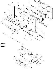 Oven Door And Storage Drawer Diagram and Parts List for ARG7202E-P1143378NE  Amana Range