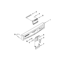 Control Panel And Latch Parts Diagram and Parts List for CDB7000AWS1  Magic Chef Dishwasher