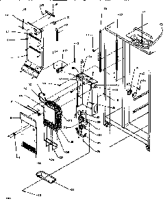 Evaporator & Air Handling Diagram and Parts List for SXD520NW-P1181101WW  Amana Refrigerator