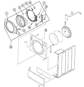 Part Location Diagram of 802368QP Maytag Door assembly