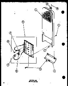 Heater Box Diagram and Parts List for CE3402L P1118309WL Amana Dryer