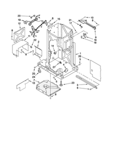 Frame Parts Diagram and Parts List for TC707S1  Jenn-Air Trash Compactor