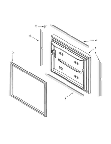 Freezer Door Parts Diagram and Parts List for JFC2290RTB00  Jenn-Air Refrigerator