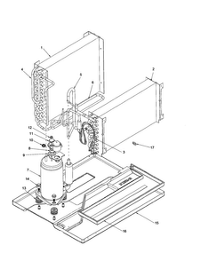 Compressor Assembly Diagram and Parts List for TE10085W2A-TE10085W2A  Amana Air Conditioner