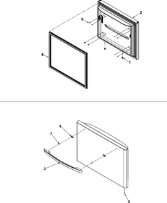 Freezer Door Diagram and Parts List for ABB1922FEB0  Amana Refrigerator