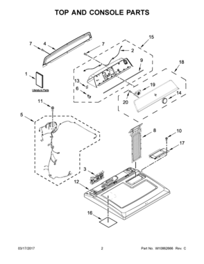 Part Location Diagram of W10777423 Whirlpool HARNESS, MAIN WIRING