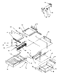 Cabinet Shelving Diagram and Parts List for THI21S3W-P1194708WW  Amana Refrigerator