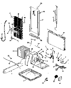 Unit Compartment & System Diagram and Parts List for RC20LA-3AW-BS10C  Magic Chef Refrigerator