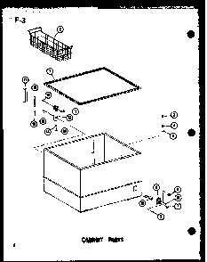 Cabinet Parts Diagram and Parts List for CD-10B-A P60330-92WA Amana Freezer