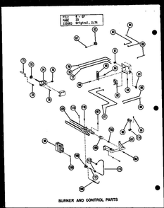 Burner And Control Parts 3 Diagram and Parts List for GC-120DE P96331-8F Amana Furnace