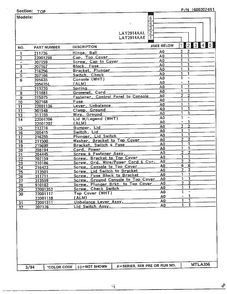 Top Page 2 Diagram and Parts List for 6329  Maytag Washer