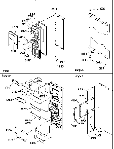 Refrigerator Door Diagram and Parts List for SRD327S3W-P1307105WW  Amana Refrigerator