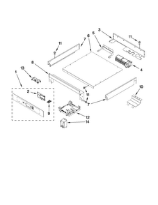 Control Panel Parts Diagram and Parts List for JJW2827WS01  Jenn-Air Wall Oven
