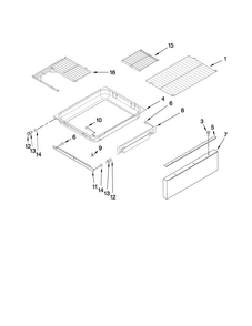 Drawer And Rack Parts Diagram and Parts List for MGR5875QDQ1  Maytag Range