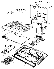 Refrigerator/freezer Compartment Diagram and Parts List for JRT153LB M7C51B Jenn-Air Refrigerator