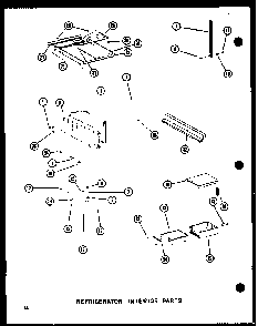 Refrigerator Interior Parts Diagram and Parts List for SRI19C-P73320-54W  Amana Refrigerator
