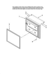 Freezer Door Parts Diagram and Parts List for JFC2089HES13  Jenn-Air Refrigerator