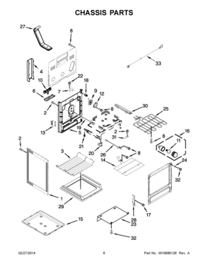 04 - CHASSIS PARTS Diagram and Parts List for YMER8800DH0  Maytag Range