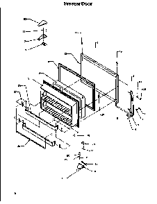 Freezer Door Diagram and Parts List for TA18S2W-P1194501WW  Amana Refrigerator