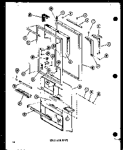 Lower Door Parts Diagram and Parts List for TC18D-P73500-25W  Amana Refrigerator
