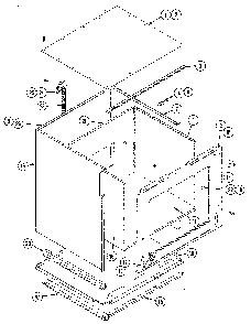 Basic Body Diagram and Parts List for 21138  Jenn-Air Wall Oven