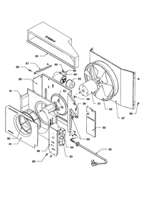 Center Partition Assy Diagram and Parts List for AC05087M1D-P1225002R  Amana Air Conditioner