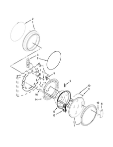 Door Parts Diagram and Parts List for MHN30PRBWW0  Maytag Washer