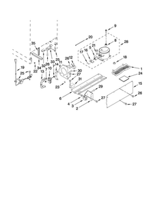 Unit Parts Diagram and Parts List for JUB248LBRB00  Jenn-Air Wine and Beverage Cooler