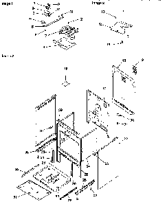 Cabinet Diagram and Parts List for ART6110E-P1143424NE  Amana Range