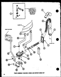 Section 3 Diagram and Parts List for LWD962 P7804724W W Amana Washer