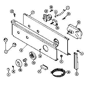 Control Panel Diagram and Parts List for LAT7334ABL  Maytag Washer