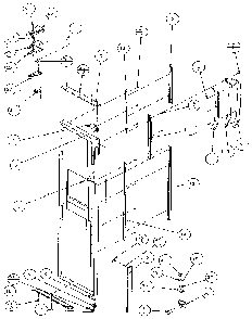 Freezer Door, Hinge, & Trim Diagram and Parts List for 36051-P1122003W  Amana Refrigerator