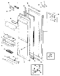 Fresh Food Door Diagram and Parts List for JRSD246B MAQ81A Jenn-Air Refrigerator