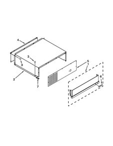 Top Grille And Unit Cover Parts Diagram and Parts List for JS48SEDUDW14  Jenn-Air Refrigerator