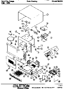 Section 21 Diagram and Parts List for 70 0502 Amana Microwave