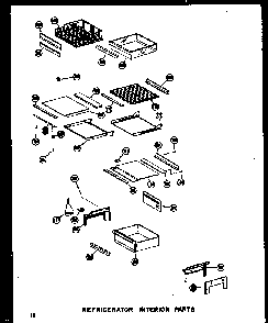 Refrigerator Interior Parts Diagram and Parts List for SRI19A-P60350-6W  Amana Refrigerator