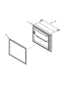 Freezer Door Parts Diagram and Parts List for MBB1957FEE00  Maytag Refrigerator