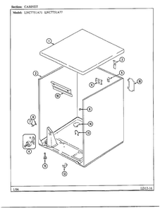 Cabinet Diagram and Parts List for 7751A77  Norge Dryer